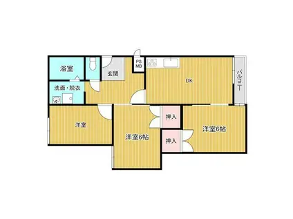 HEIGHTS41(3DK/1階)の間取り写真