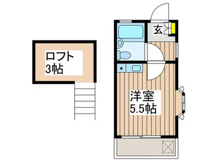 ブレス上大岡(ワンルーム/2階)の間取り写真
