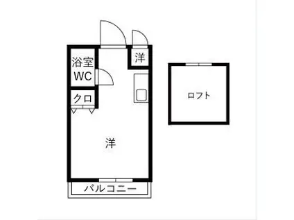 オレンジハウス(ワンルーム/2階)の間取り写真