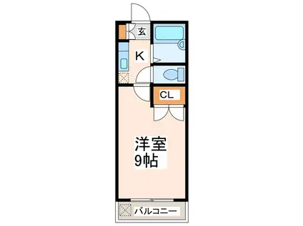 プラネ本山(1K/3階)の間取り写真