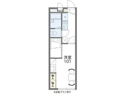 レオパレスGATESMILLS(1K/2階)の間取り写真