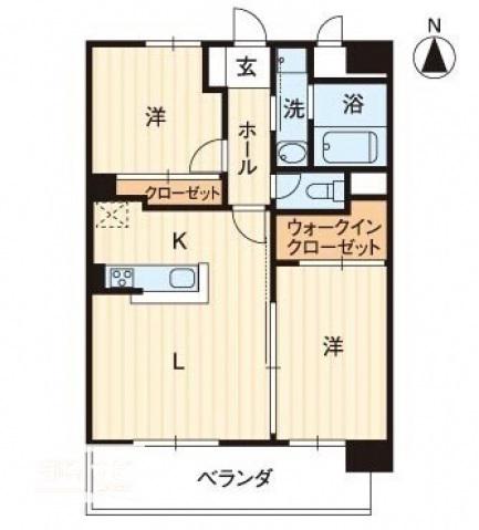 アルファレガロ高松駅前(2LDK/7階)の間取り写真