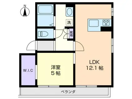 スマートホーム代官山(1LDK/2階)の間取り写真