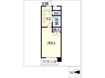 MAISON DE 昴(1K/5階)の間取り写真