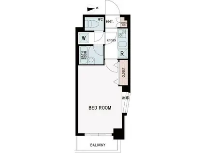 ティアラ大崎(1K/5階)の間取り写真