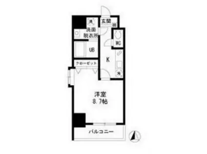 PRESTAGE名駅(1K/4階)の間取り写真