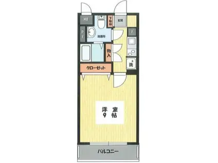 SENTIO橋本(1K/4階)の間取り写真