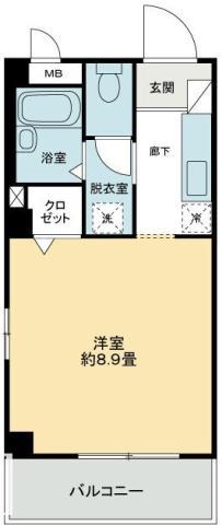 フィネス佐古(1K/3階)の間取り写真