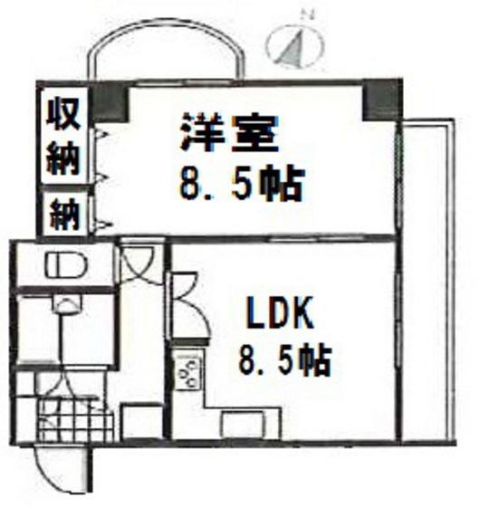 プーテゥジュール2番街(1LDK/4階)の間取り写真
