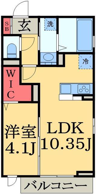 リーブル(1LDK/1階)の間取り写真