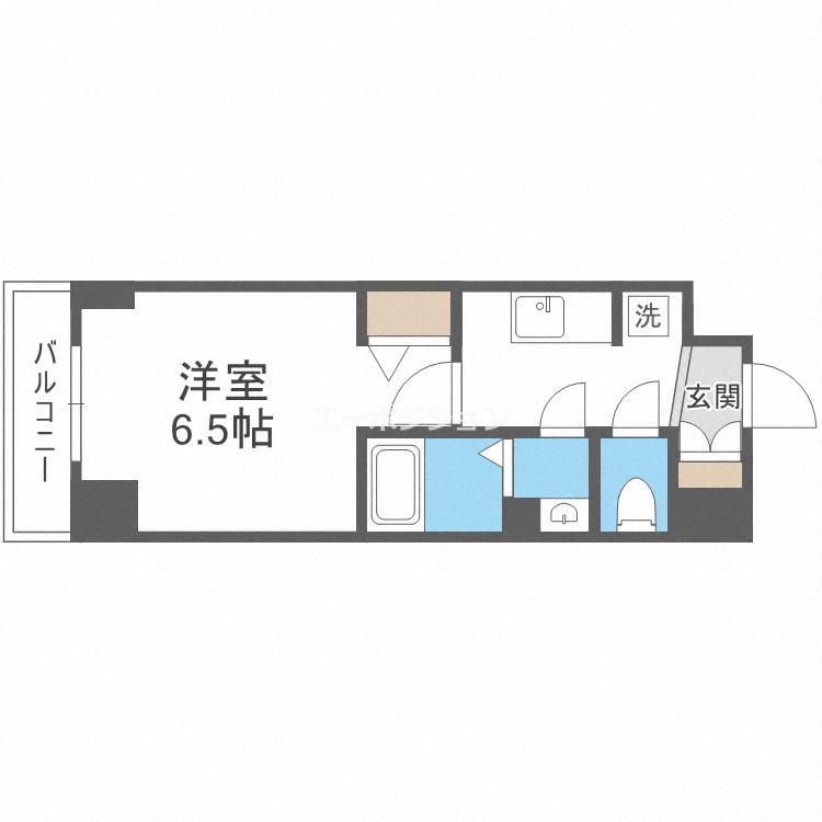 CITY LUX NAMBA サウス(1K/9階)の間取り写真