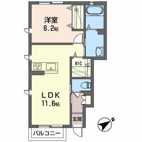 シャルムメゾン(1LDK/1階)の間取り写真