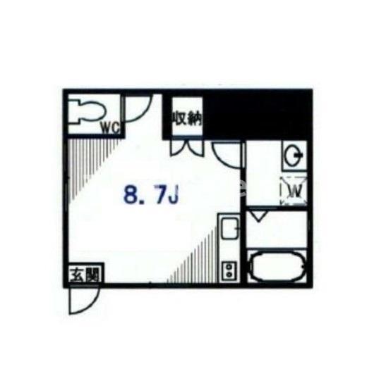 ヴィラ上板橋(ワンルーム/1階)の間取り写真
