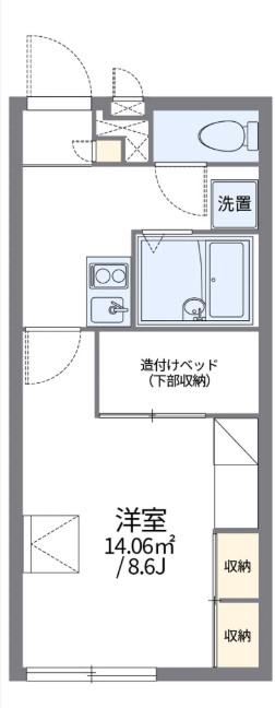 レオパレスPALCOURT曹操(1K/1階)の間取り写真