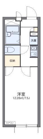 レオパレス都A棟(1K/1階)の間取り写真