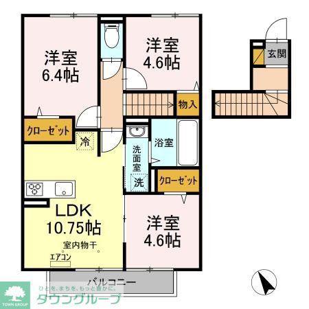 セントーリア(3LDK/2階)の間取り写真