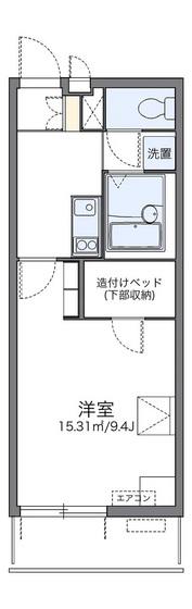レオパレスセーグオリゾン(1K/1階)の間取り写真