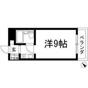 MARIYAハイツ(ワンルーム/2階)の間取り写真