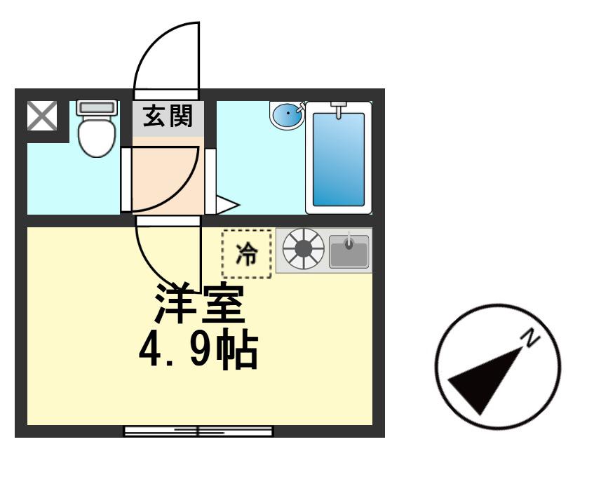 サザンロード新小岩(ワンルーム/2階)の間取り写真
