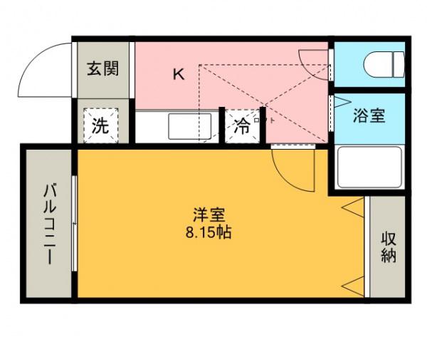 アイル富士見(1K/2階)の間取り写真
