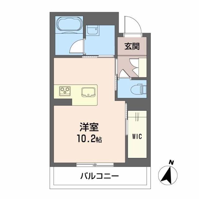 リベラピエナ(ワンルーム/2階)の間取り写真