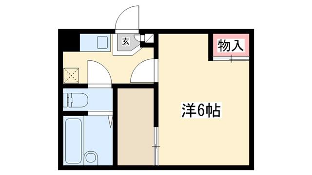 NAGAIコーポ(1K/2階)の間取り写真