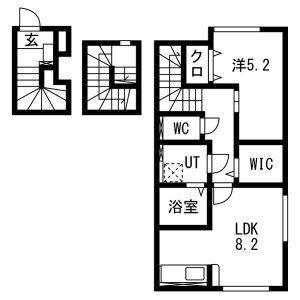 LIEN鶴岡A(1LDK/3階)の間取り写真
