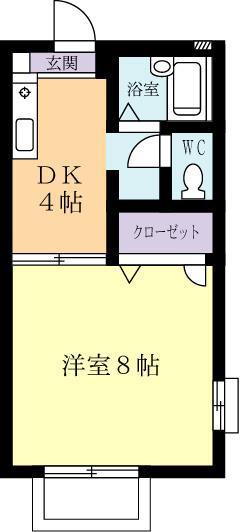 セントラルエステートG(1K/1階)の間取り写真