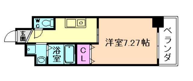 WILLDO塚本(1K/8階)の間取り写真