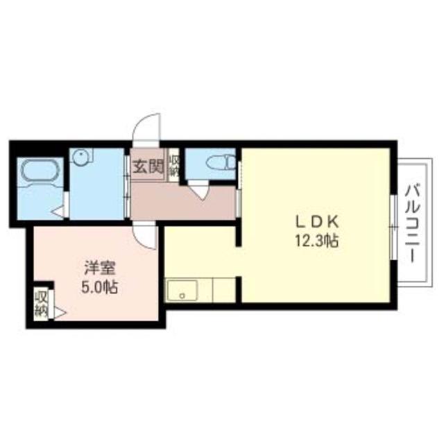 LE CHANTEHOME(1LDK/2階)の間取り写真