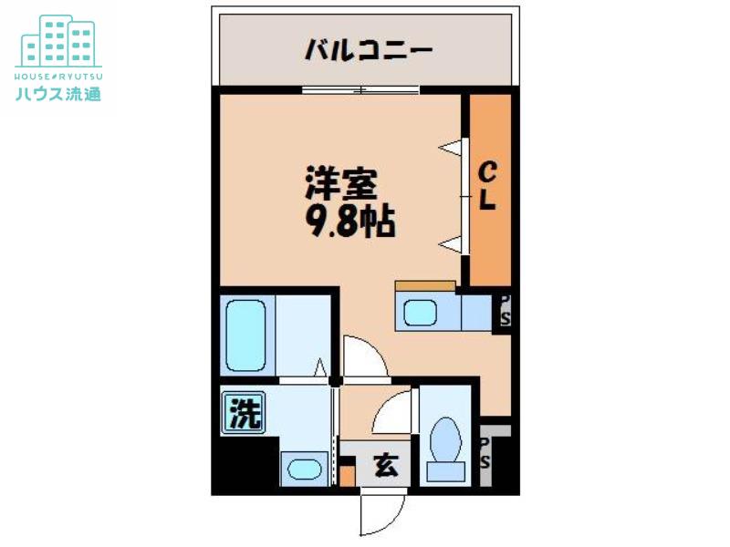 アイヒルズスミヨシ(ワンルーム/9階)の間取り写真