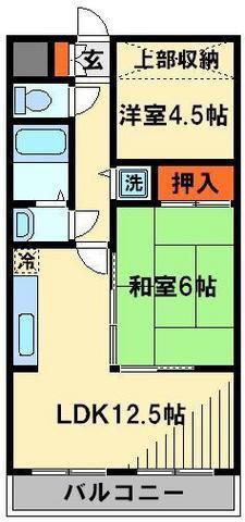 グレースマキノNO3(1SLDK/2階)の間取り写真