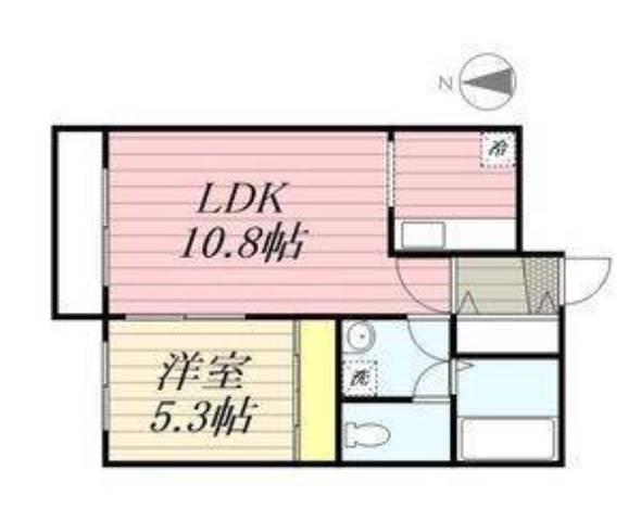 エムズ911(1LDK/2階)の間取り写真
