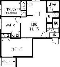 エス.フィールド奏(3LDK/5階)の間取り写真