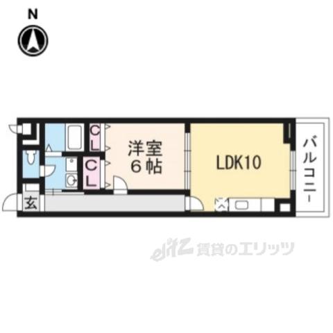 エスポワールⅡ(1LDK/2階)の間取り写真