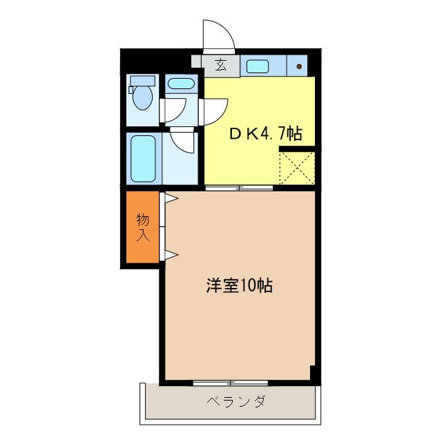 AZURE COURTE II(1DK/5階)の間取り写真