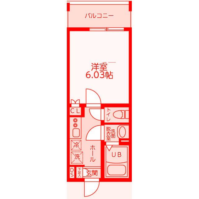 フルセイル中山II(1K/2階)の間取り写真