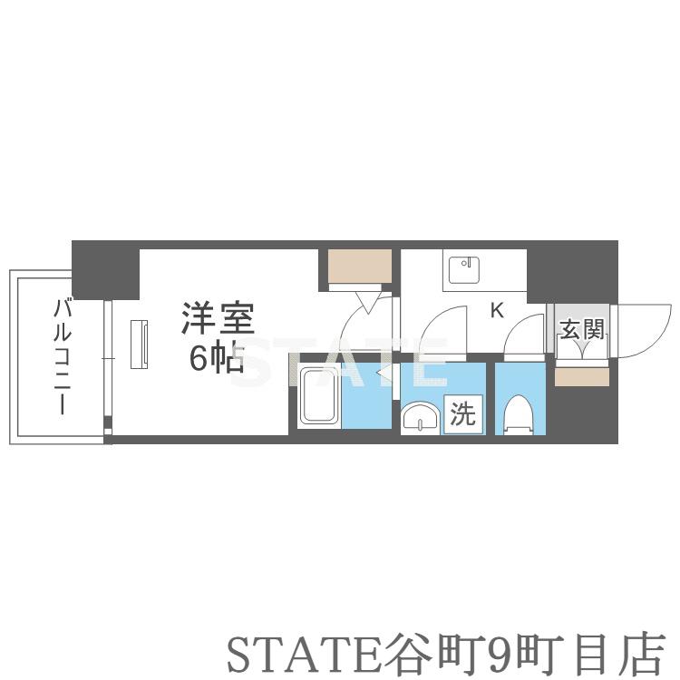 エスリード難波AGREA(1K/15階)の間取り写真