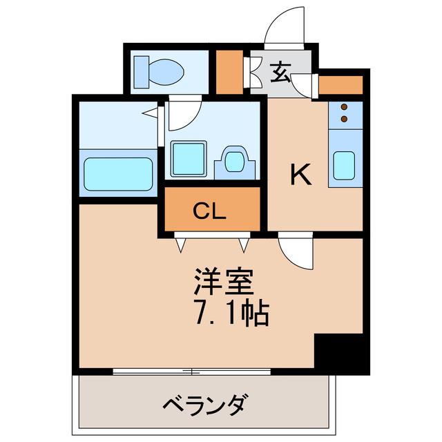 リアライズ代官町(1K/11階)の間取り写真