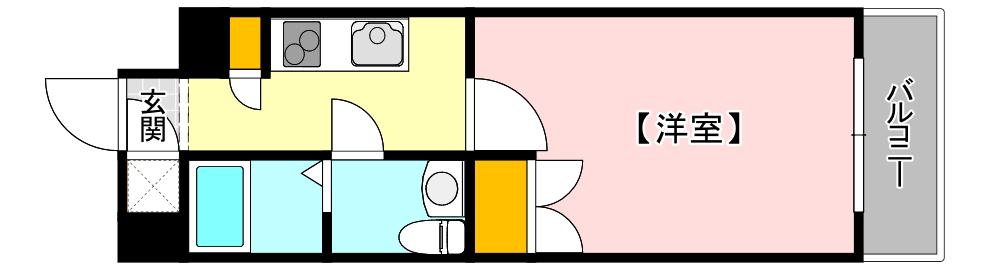 オリエントビル NO.77(1K/7階)の間取り写真