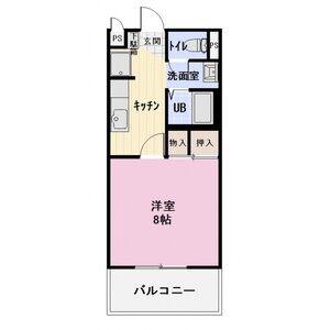 サニーハイツ外堀A(1K/1階)の間取り写真