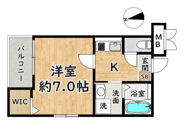 BEST VILLAGE 三反田(1K/2階)の間取り写真