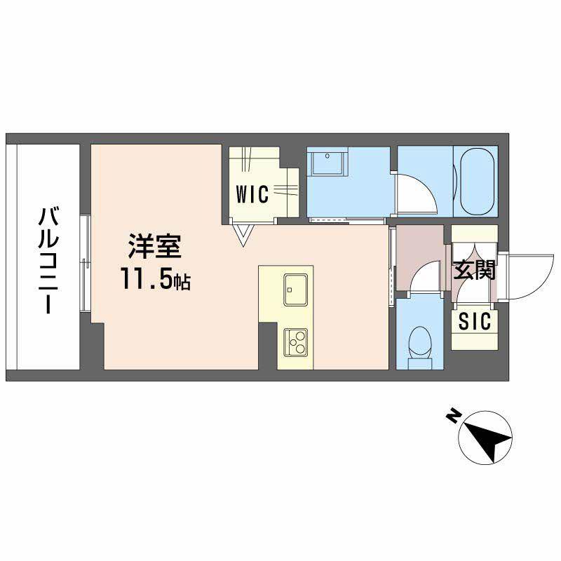 CASA PROSPERA(ワンルーム/4階)の間取り写真