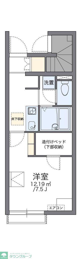 レオネクストプラム(1K/1階)の間取り写真