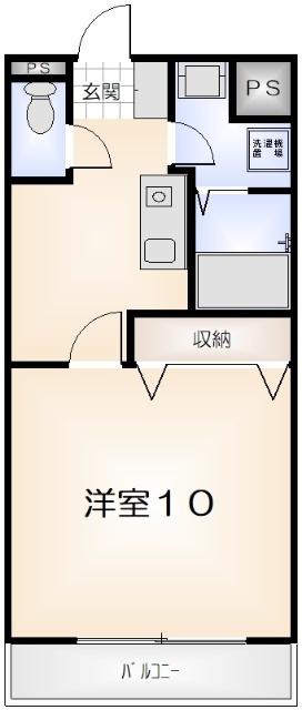 LA PORTOFINO II(1K/3階)の間取り写真
