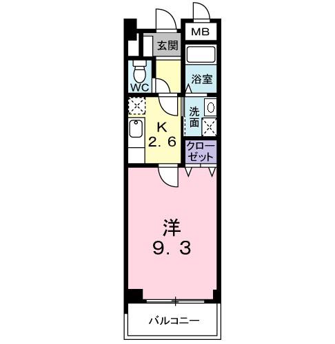 グランドパレス大久保(1K/3階)の間取り写真