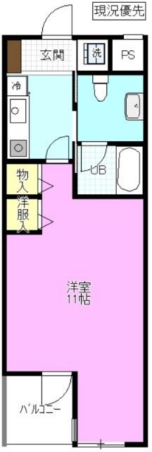 メゾンド・アルベール(1K/3階)の間取り写真
