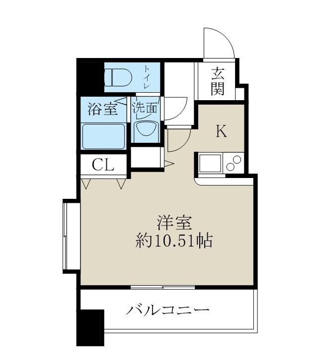 SUITE・HND(ワンルーム/2階)の間取り写真