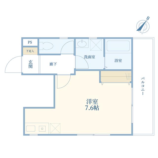 LA CERISAIE(ワンルーム/2階)の間取り写真