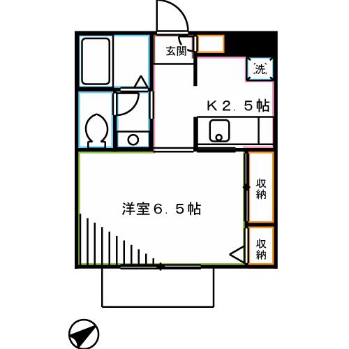 吉祥寺メゾンA棟(1K/1階)の間取り写真